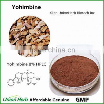 Arouse sexual excitement Yohimbe Bark Extract with Yohimbine 8% and Yohimbine HCL 98%