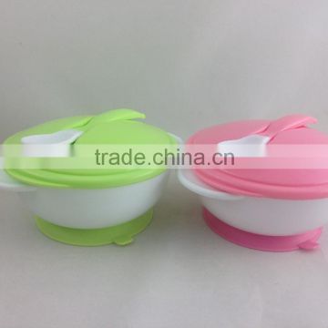 new products 2016 baby feeding suction bowl set with spoon