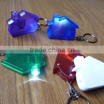 Promotional new desgin House shape Mini LED flashlight keychain