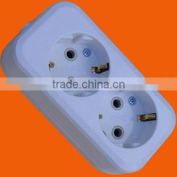 European style power extension socket with earth (E8002E)
