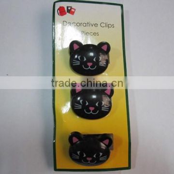 3pc Cute Cartoon Cat Plastic decorative Pegs