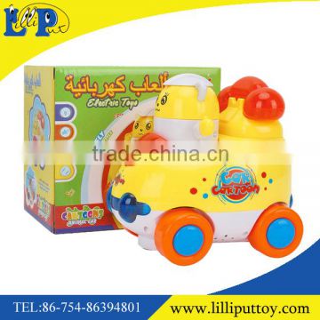 Battery option cartoon musical car toy with light