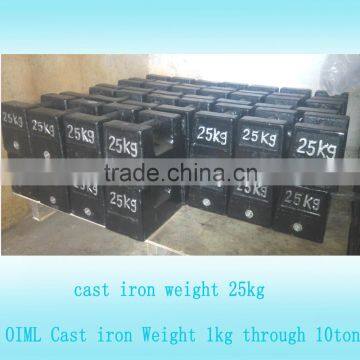 OIML M1 class 25kg black Truck Scale calibration weights,test weight for crane