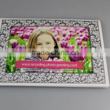 Insertable photos recordable greeting card