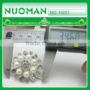 pearl with crystal button fo girls