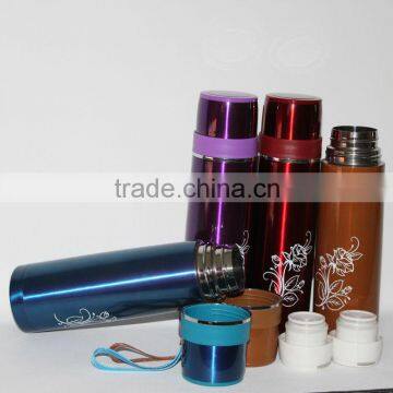 wholesale 500ml colorful double wall funky thermos flask