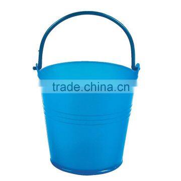 2016 Promotional Creative High Quality Bright Blue Pails Wholesale Custom Cheap Mini Plastic Bucket With Handle