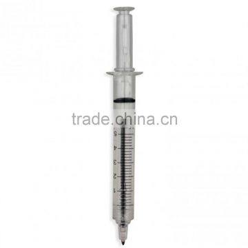 Funny Cheap Plastic Clear Syringe Pens Promotional Peculiar Design Injection Shape Ball Point Pen School Nurses Doctors Gift