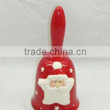 ceramic Christmas Santa bells