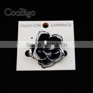 Fashion Jewelry Black Flower Rhinestone Brooches Pin Women Gift Dresses Hijab Scarf Apparel Accessories photo-2
