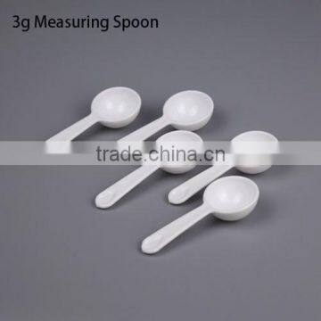 3g plastic spoon,white spoon,plastic measuring spoon for making cake,