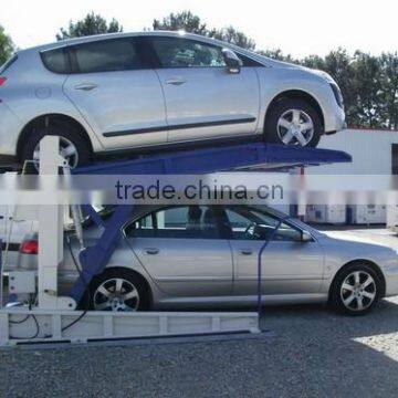 Hydraulic low ceiling tilting car stacker