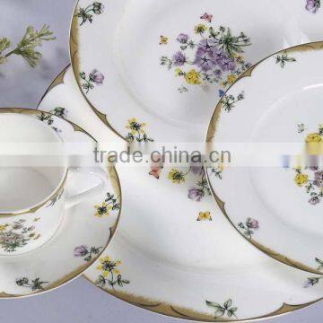 newly Korea design household fine bone china tableware manufacturing