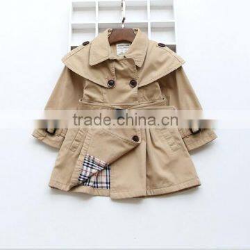 2016 European and American Style Autumn Little Children Girl Coat Clothes