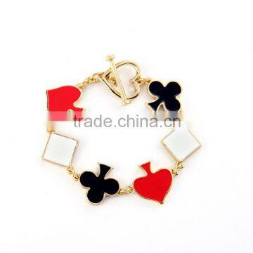 In stock fashion handmade Luxury brand metal rhinestone bracelet SKB1243