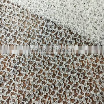 nylon cotton knit lace fabric whosale in changle factory with cheap price