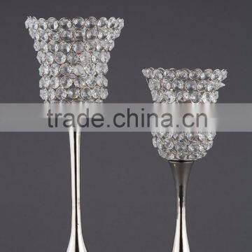 Home Decor Crystal Candle Votive Flower Shape