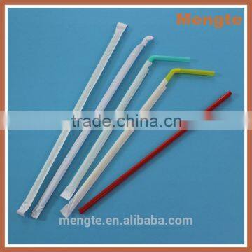 high quality customised bendy plastic straw with wrapper