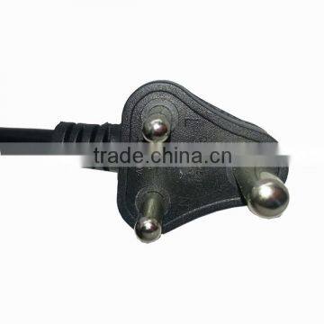 Big South Africa AC Power Cord India 3 Pin Copper Plug Round/ Circle photo-3