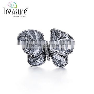 fashion jewelry Butterfly and white diamond new design ladies finger ring