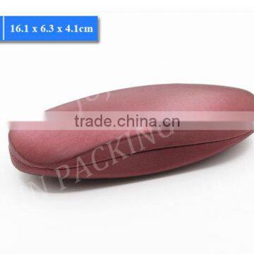 YJ-3036 Drawing Line Leather Wrapped Clamshell Style Eyeglass Case