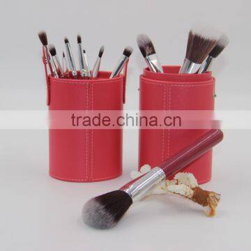 Quality Preminum Synthetic Hair 12 Piece Makeup Cosmetic Brush Set With Cylinder Case photo-2
