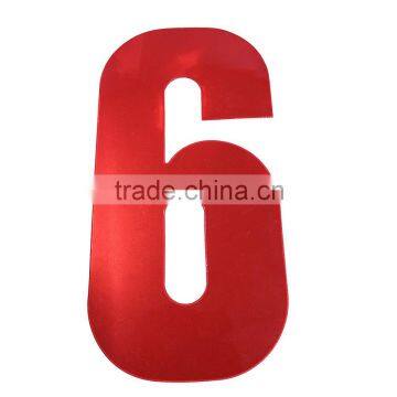 Red Reflective Pvc Soft Print Label Reflective Number Sticker Card photo-5