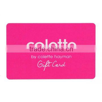 Plastic PVC card printing for gift card