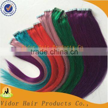 High Grade Double Drawn Tape Human Hair Extension Skin Weft