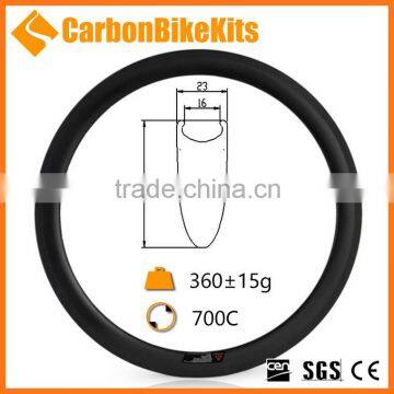 CarbonBikeKits CR50C 23mm wide 50 deep 700C carbon bicycle wheel rims clincher