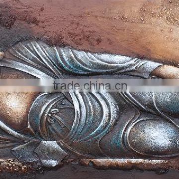 Newest Handmade Art Buddha Face Oil Painting On Canvas