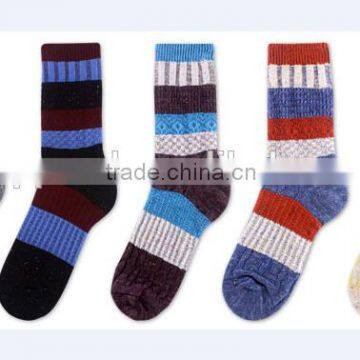 manufacture custom striped design colored dress sock happy socks