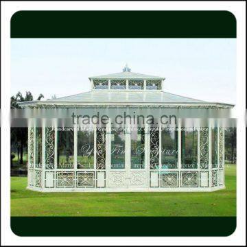 China Manufacturer Hebei Factory Galvanized Decoration Wrought Iron Gazebos For Outdoor