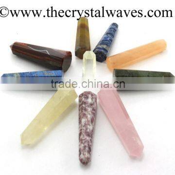 Mix Gemstone wholesale Pencil 6 to 8 Facets Single Terminated Point Khambhat Gujarat India crystal waves