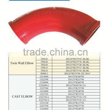 For concrete pump DN125 concrete pump elbow