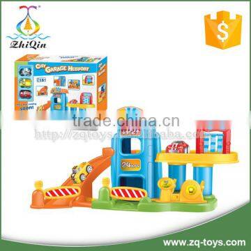 Good quality plastic car parking garage toy for children