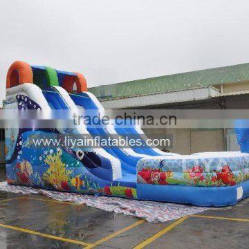 Promotional Giant Inflatable Water Slide,10m Length Water Slide With Pool photo-3