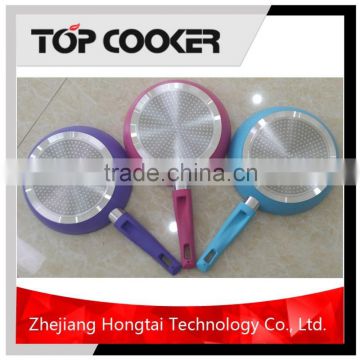 3 different color aluminum ceramic coating forged frypan