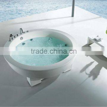 FC-203 big plastic bathtub, freestanding round massage bathtub