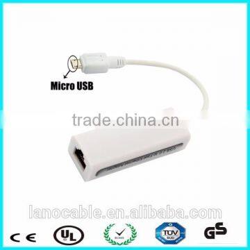 Micro usb to rj45 lan ethernet converter for android