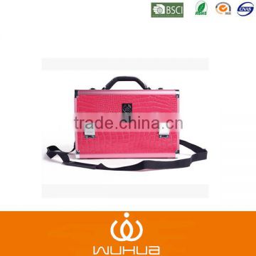 straps Aluminum Cosmetic Case/Makeup Box/Vanity Case