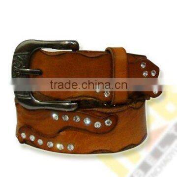 fashion crystal genuine leather Belt