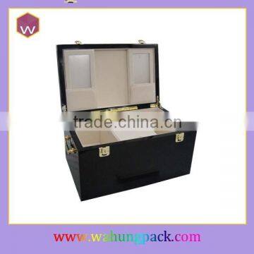 Wooden cosmetic perfume box manufacturer with handle