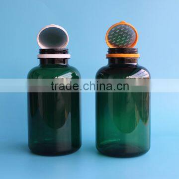 15 OZ Green Wide Mouth Plastic PET Medicine Bottle, 450cc Pharmaceutical Pill Container Bottle photo-2