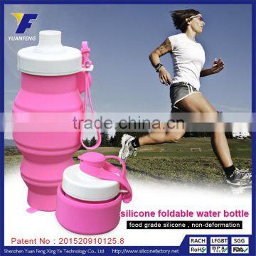 Hot Selling 500ml foldable silicone bottle With High quality