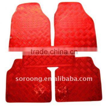 Anti-slip red aluminum car mats