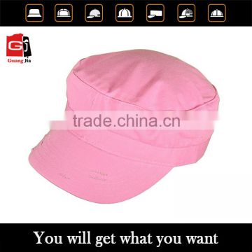 Hot and simple women pink military hat