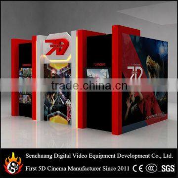 7D cinema including the outside cabin 7D film system