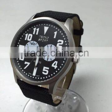 alibaba black stainless steel watch for men's,japan quartz factory wholesale fabric watch