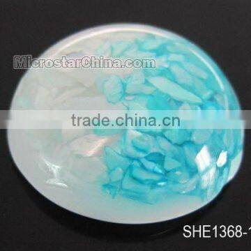 Patterned round shell cabochon 2011 new design